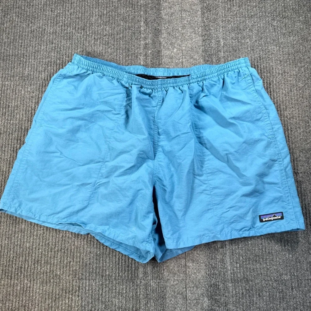 Patagonia Men Baggies Shorts 5 Inseam Blue XL Nylon Mesh Liner Swim Trunks
